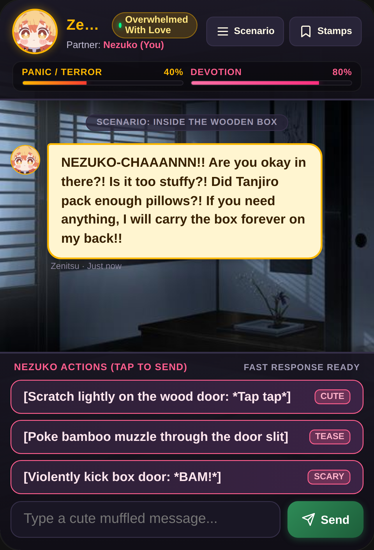 ★Chat With Zenitsu Your Nezuko★ cover