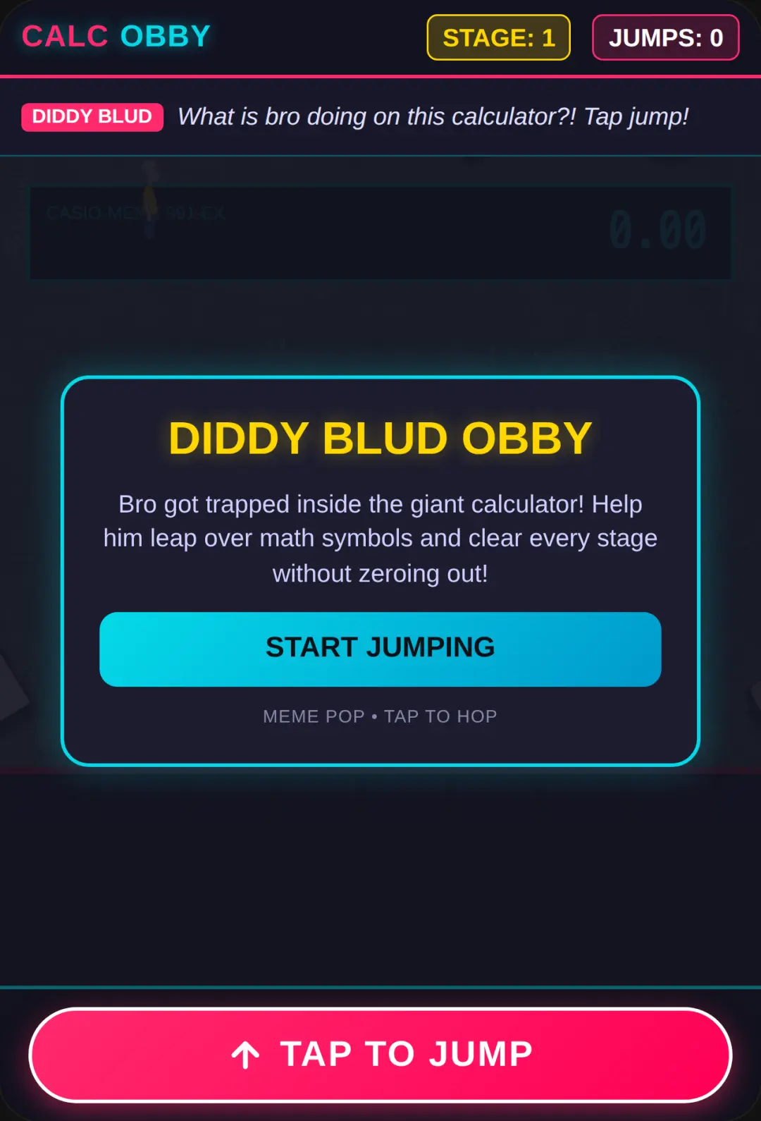 Diddy Blud Calculator Obby cover
