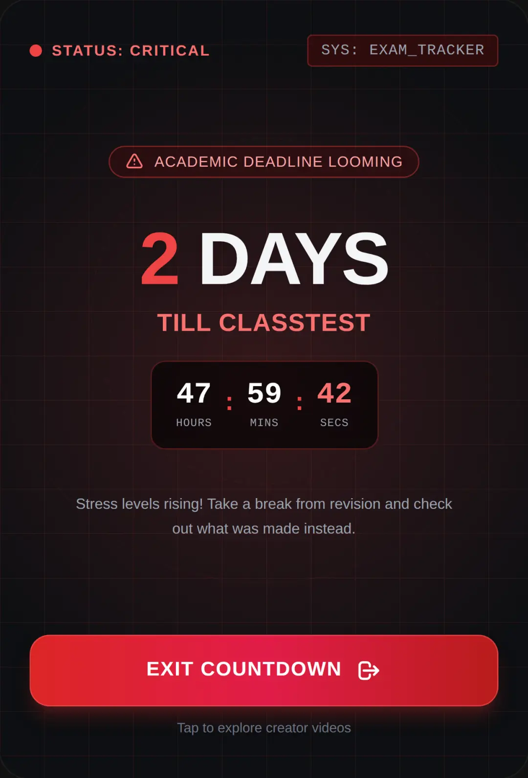 2 Days Till Classtest cover