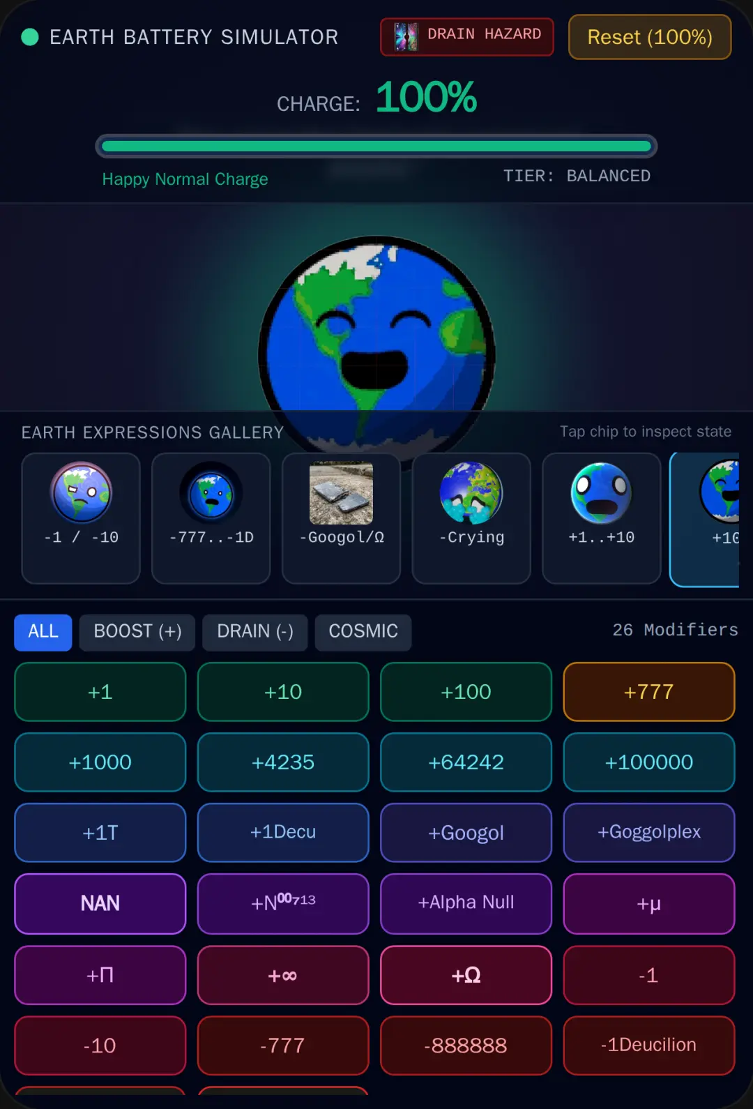 Battery Simulator With Earth cover