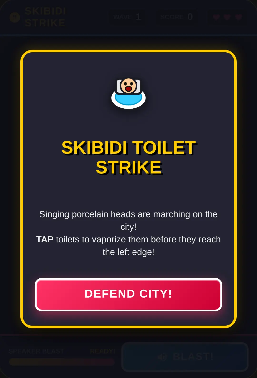Skibidi Toilet Strike tap tap cover