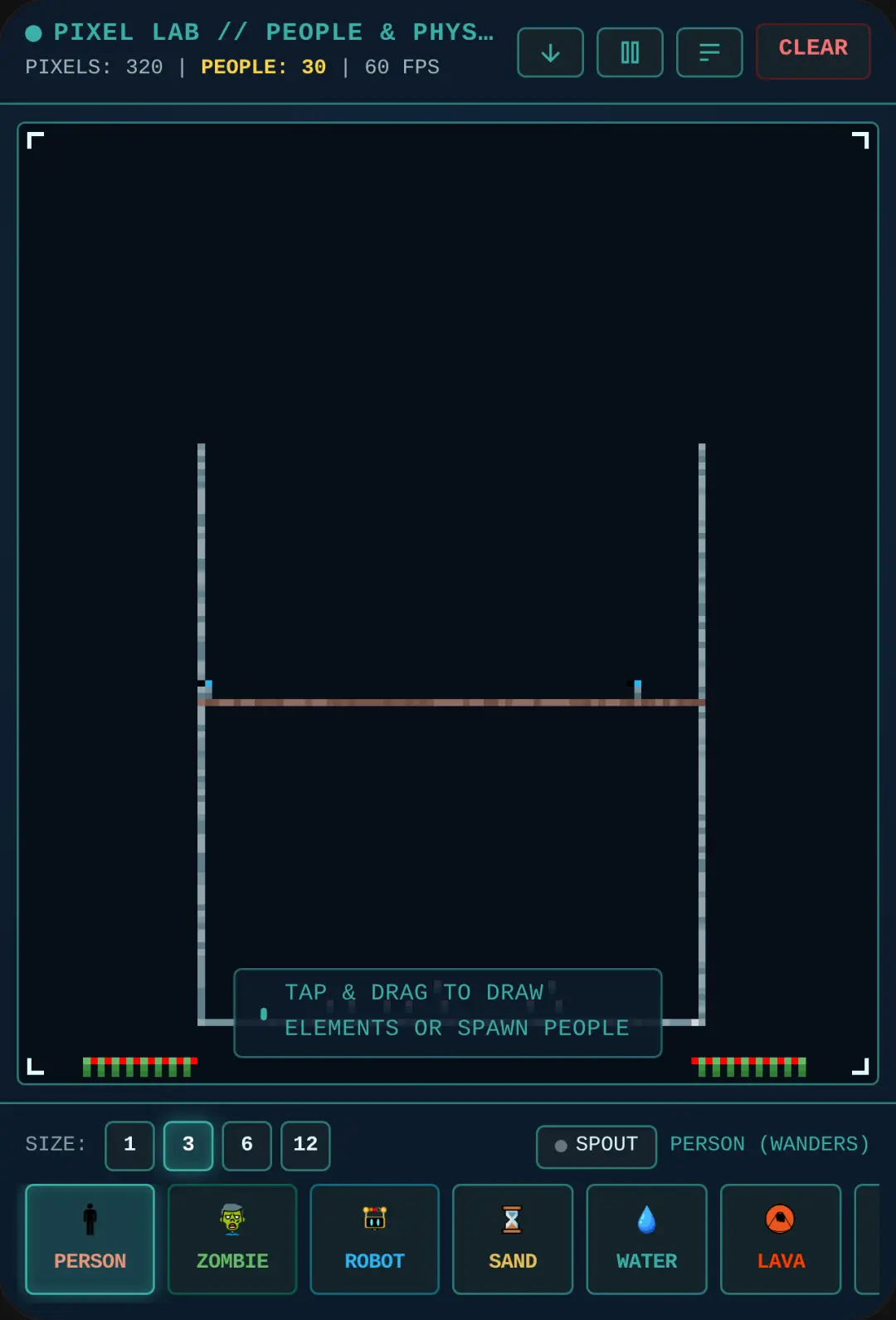 Pixel Sandbox — Blueprint Physics & Agent Lab cover