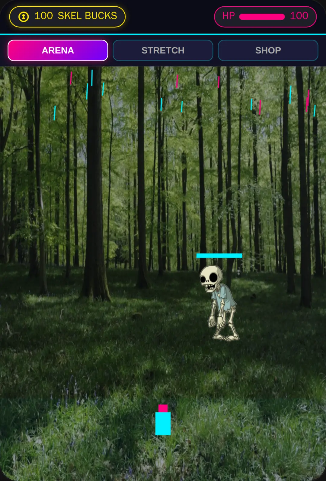 Skeleton activity arena cover