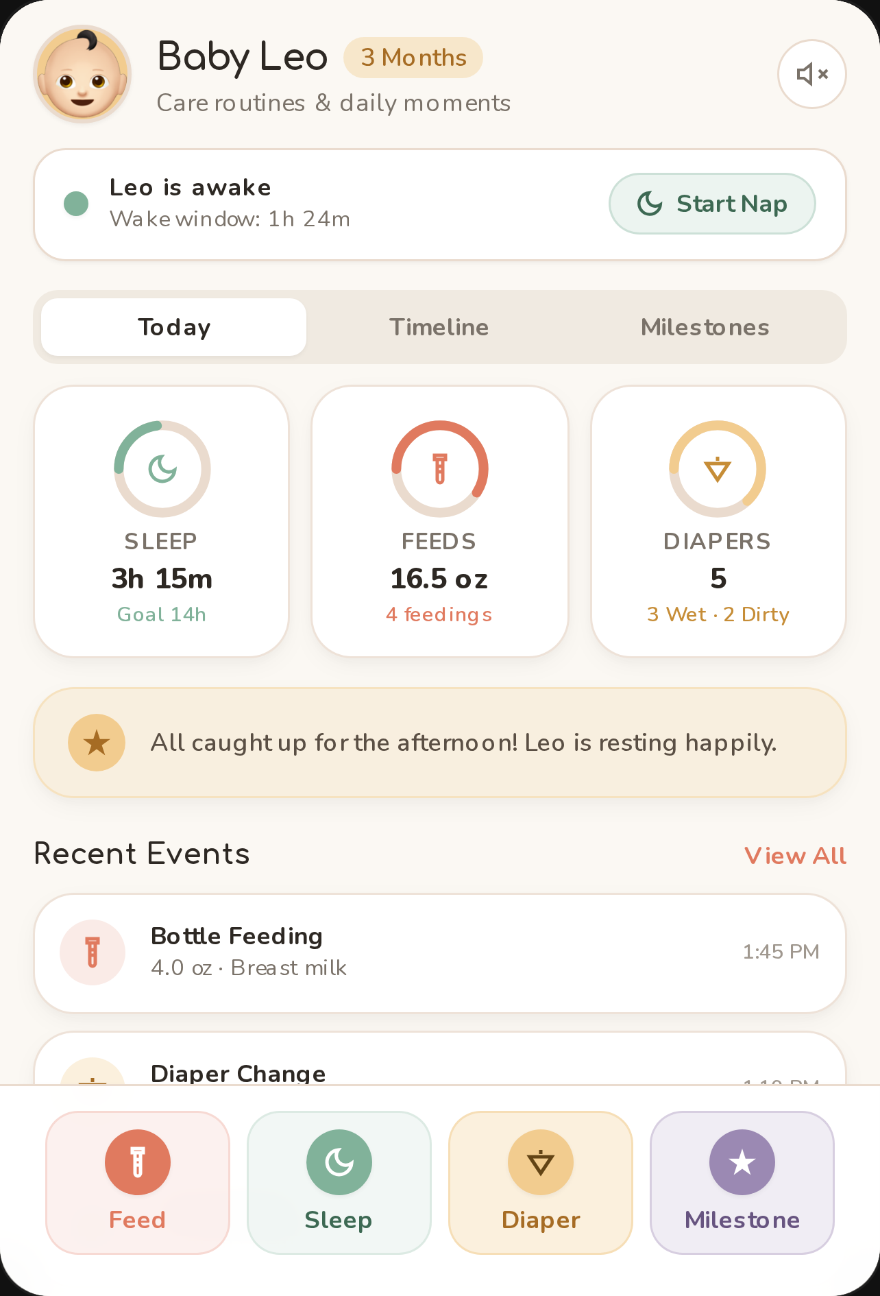 Baby Routine & Milestone Tracker cover