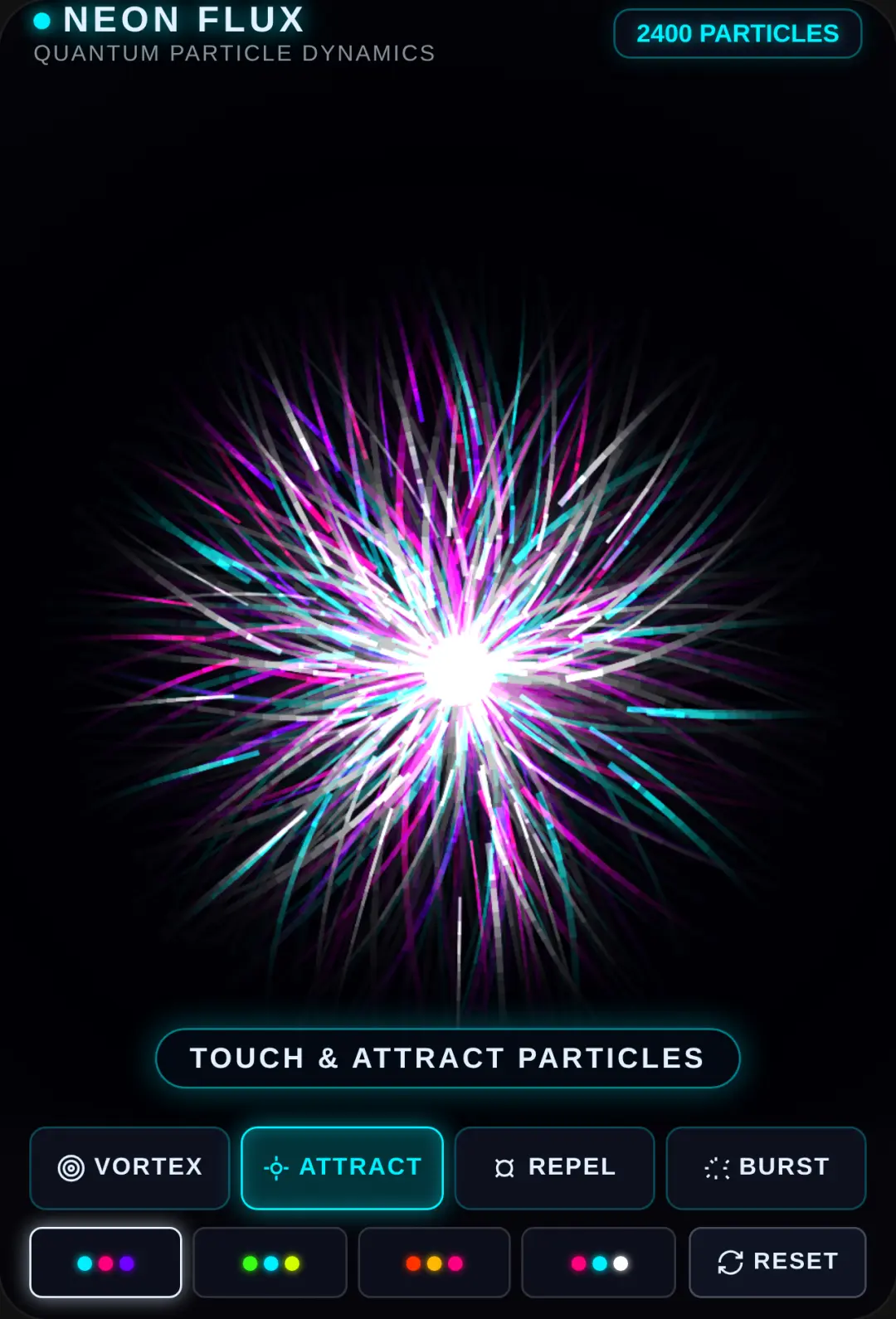 Neon Particle Flux relaxing game for more cover
