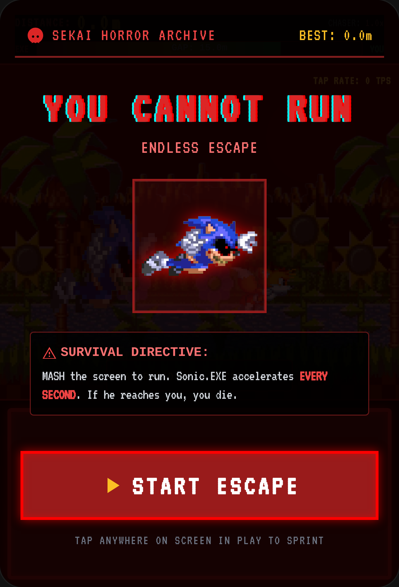 YOU CANNOT RUN - Sonic.EXE Chase cover