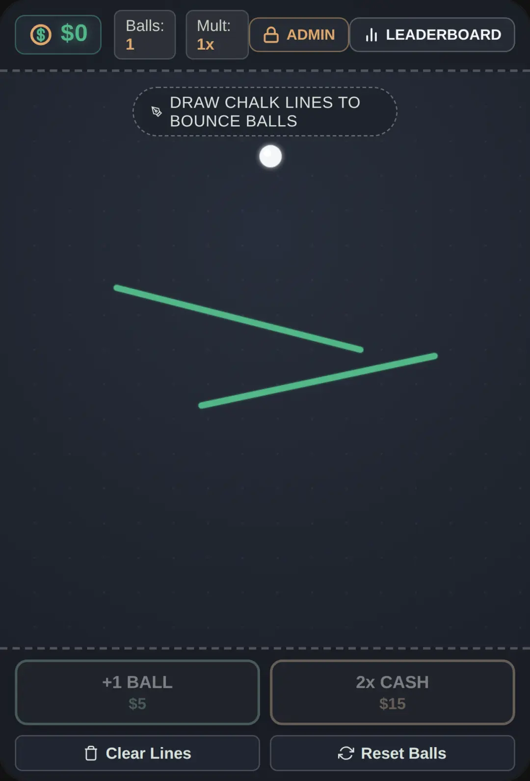 Chalkboard Ball Bounce Cash cover
