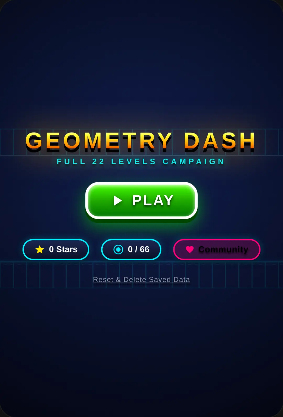 Geometry Dash - Full 22 Levels cover