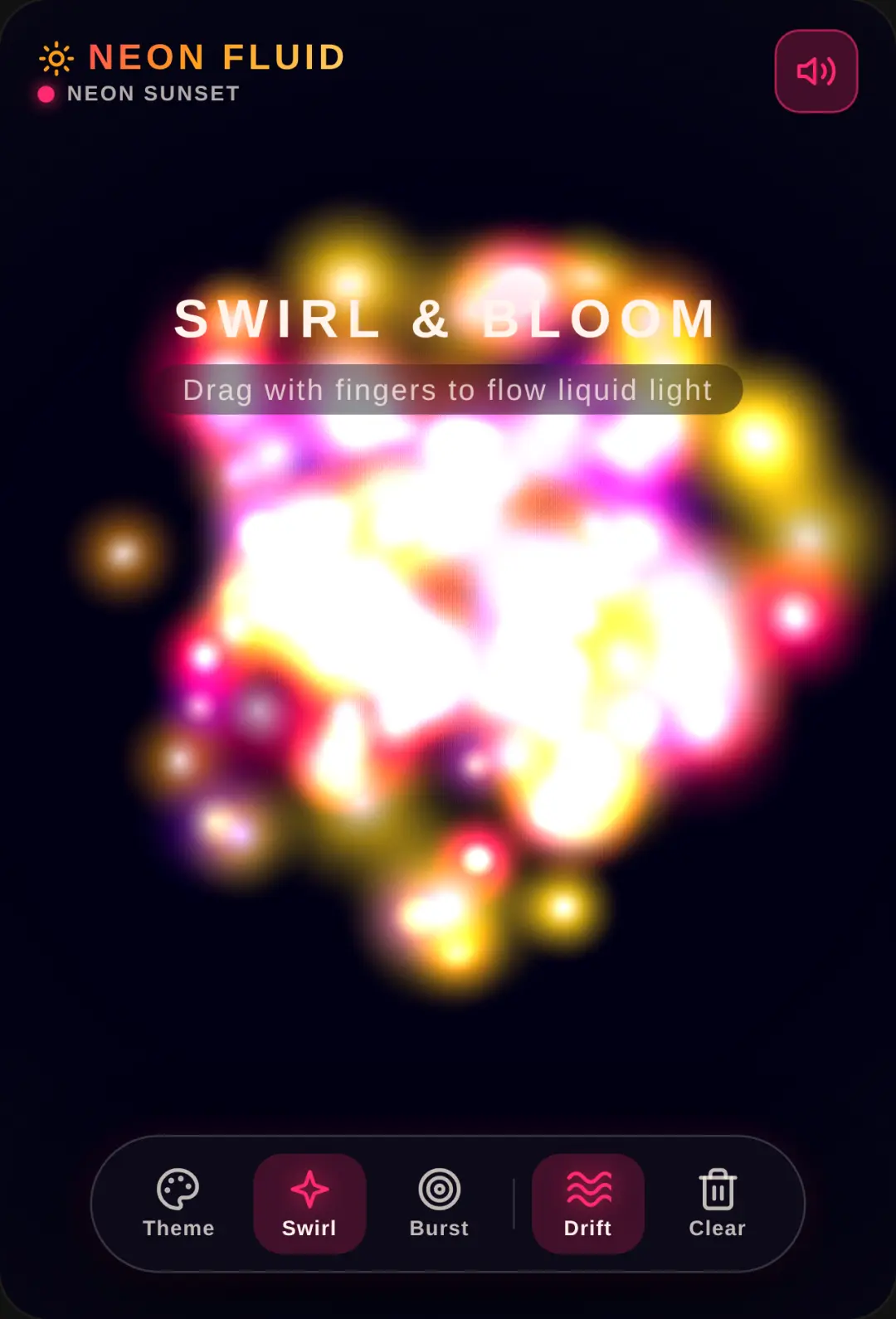 Neon Sunset Fluid cover