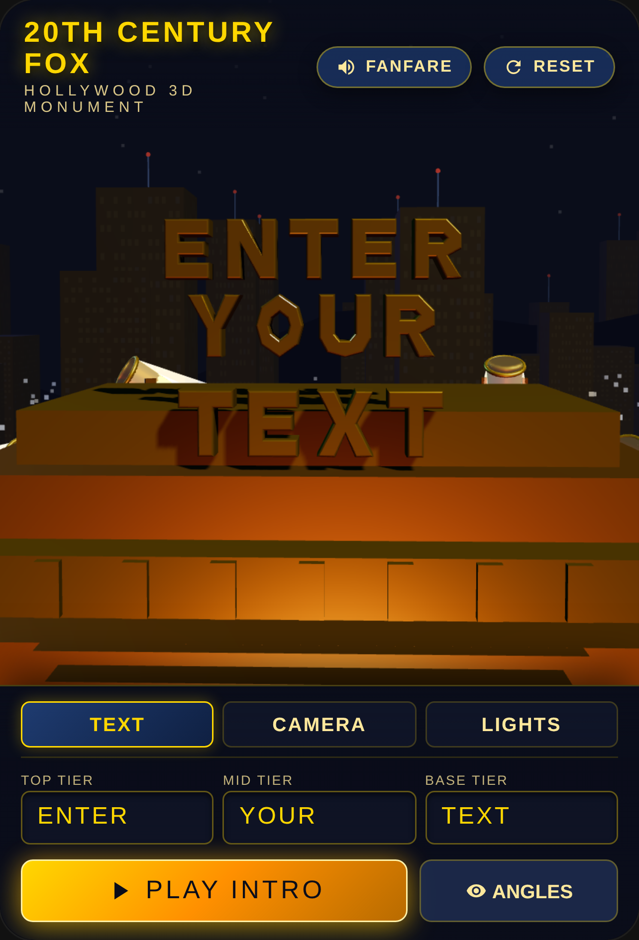 20th Century Fox 3D Monument Studio Template cover