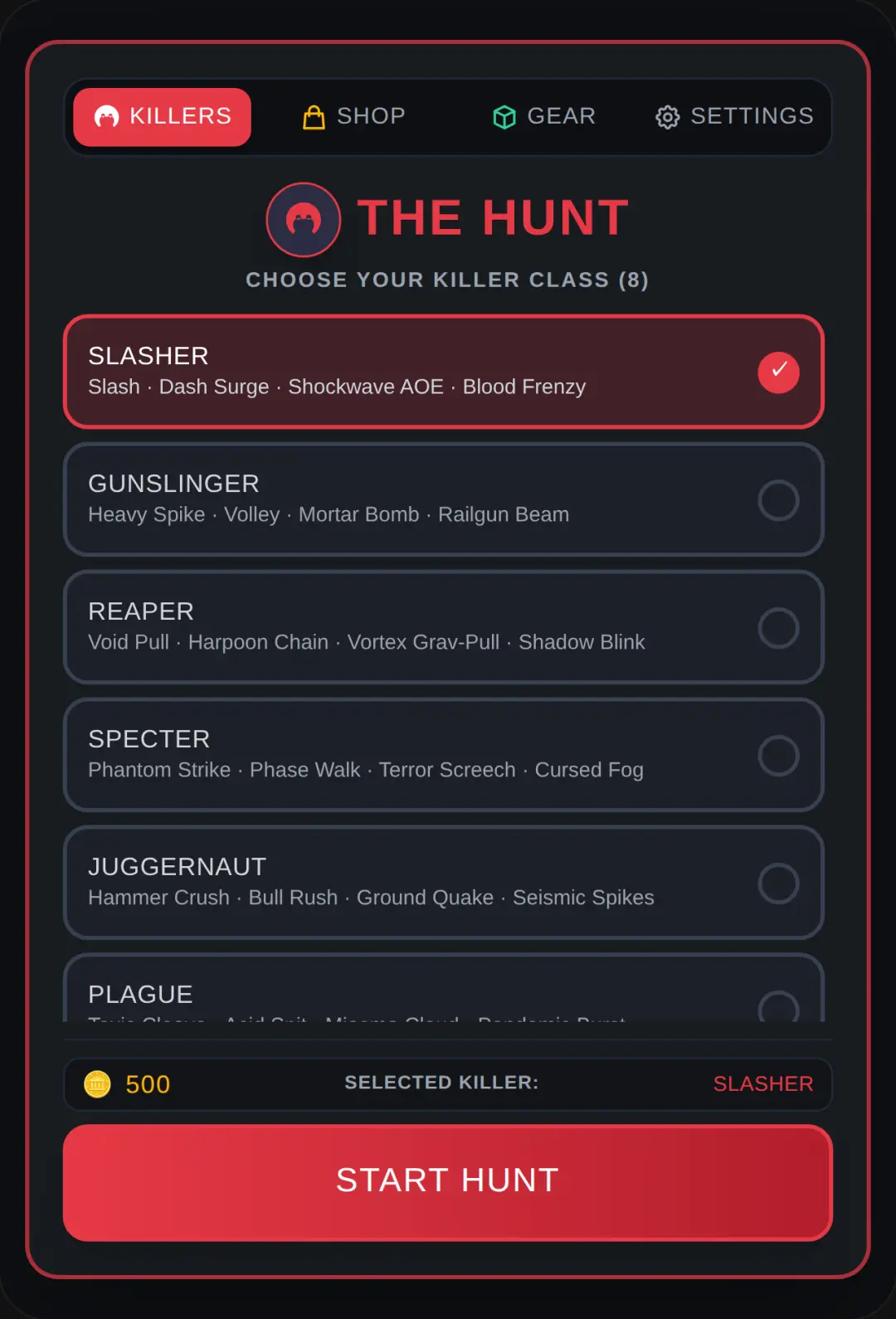 THE HUNT - Asymmetrical Slasher cover