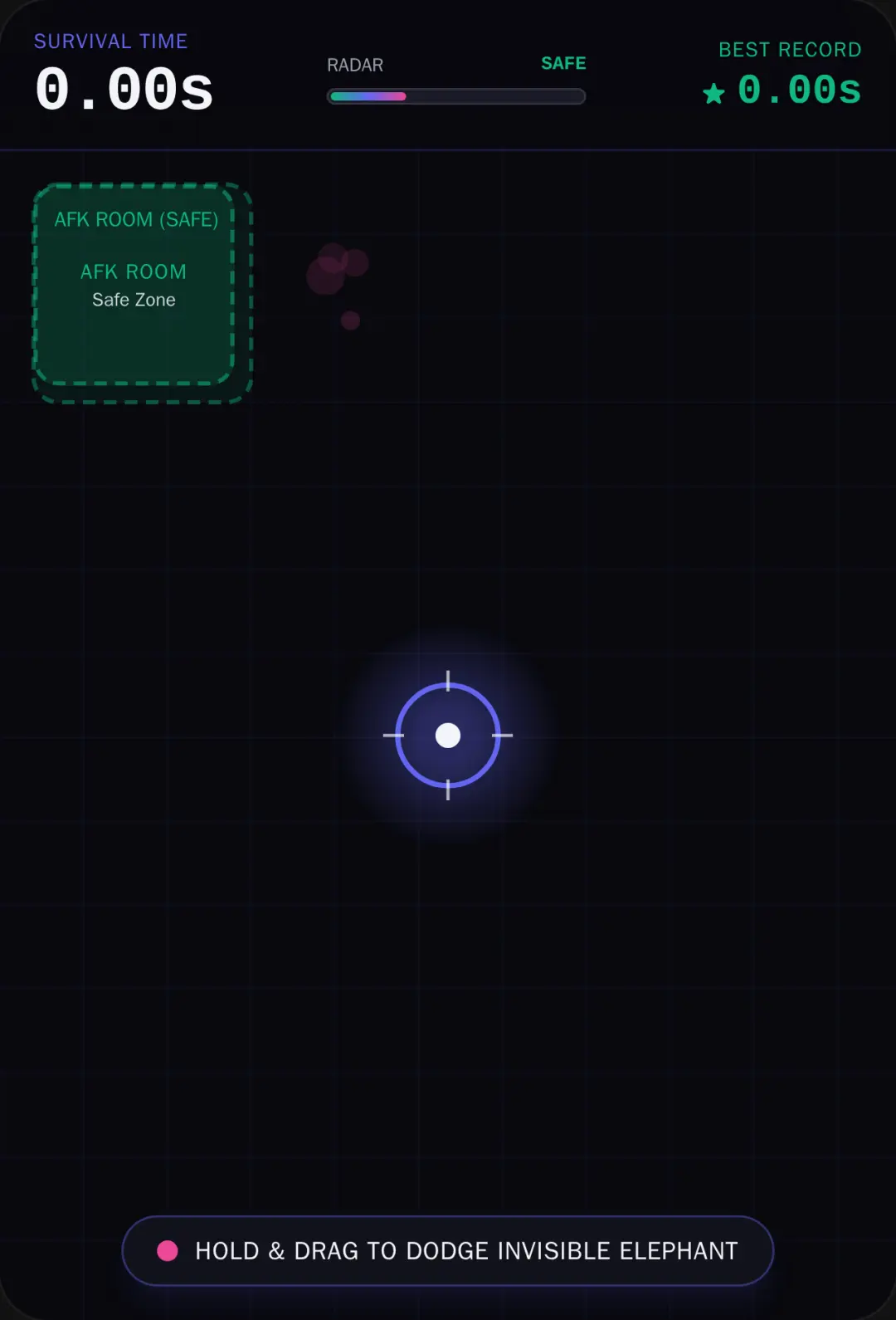 Invisible Elephant - dodge and survive (remember to start holding when the game starts. The AFK room doesn't work so don't complain you didn't see the warning.) cover