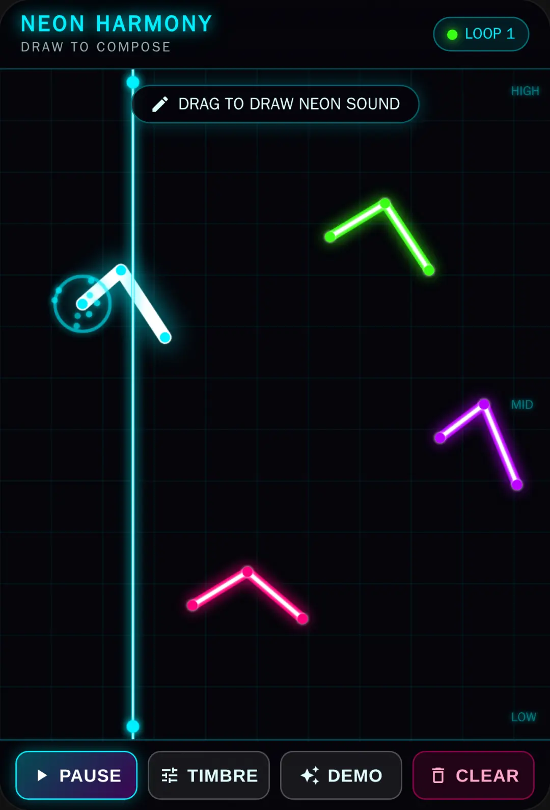 NEON HARMONY - Draw Neon Music cover