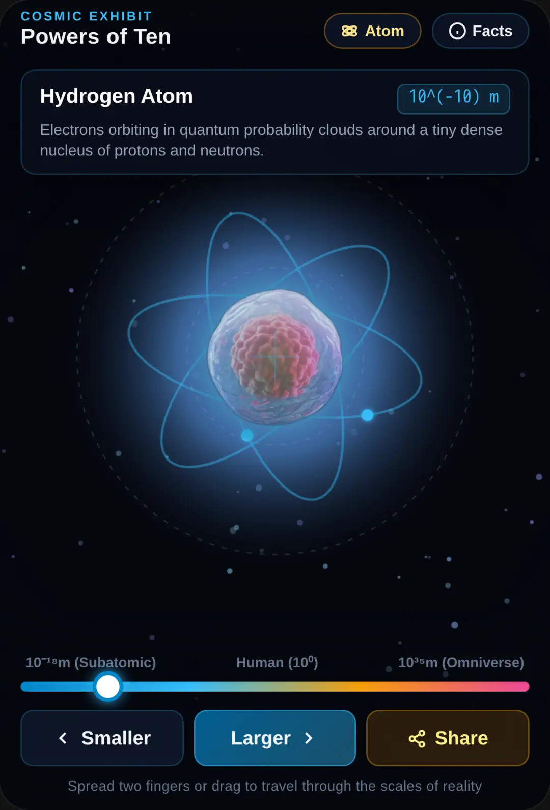 Powers of Ten: Cosmic Scale Explorer cover