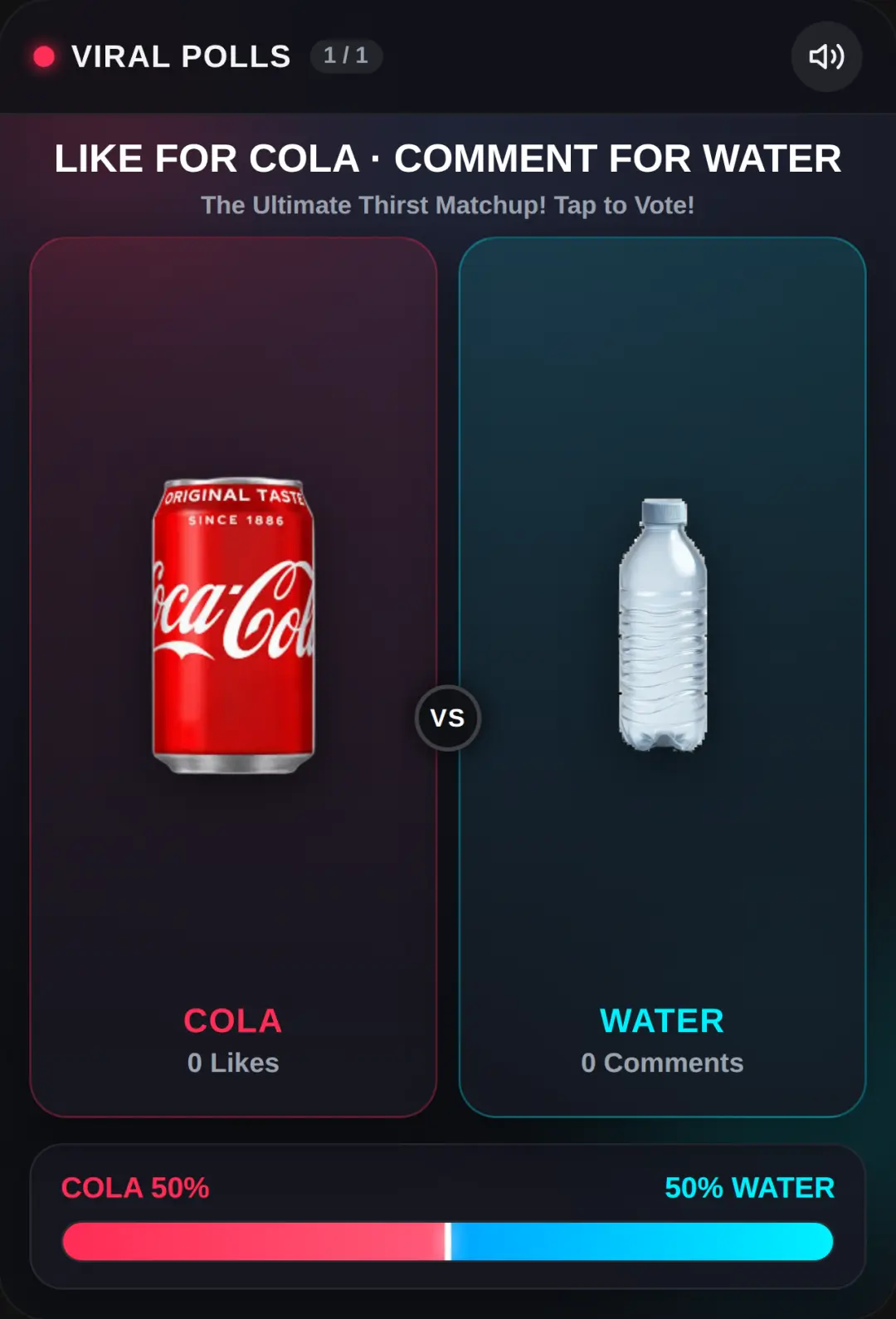 Viral Polls - Cola or Water cover