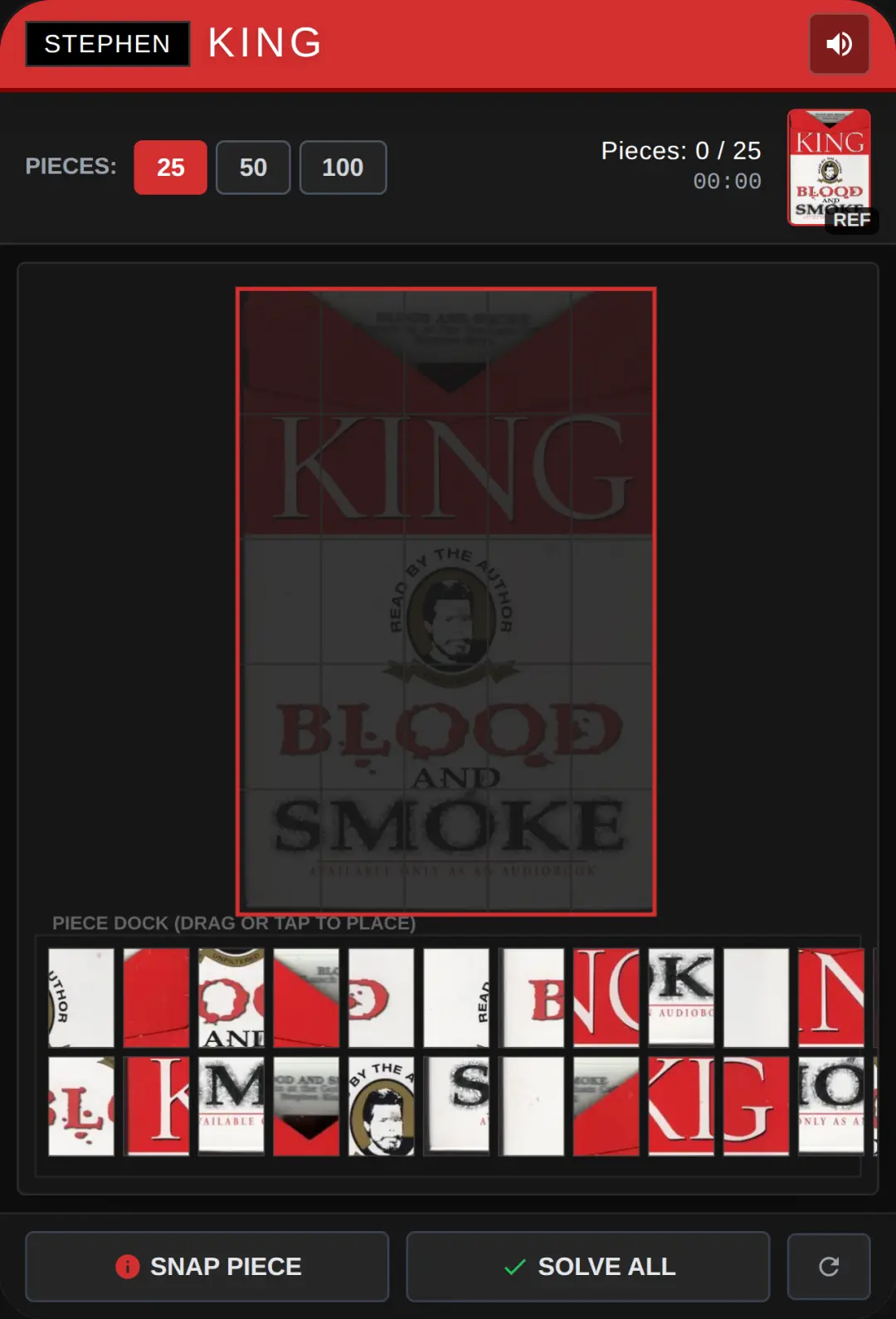 Stephen King Blood and Smoke - Jigsaw and Trivia cover