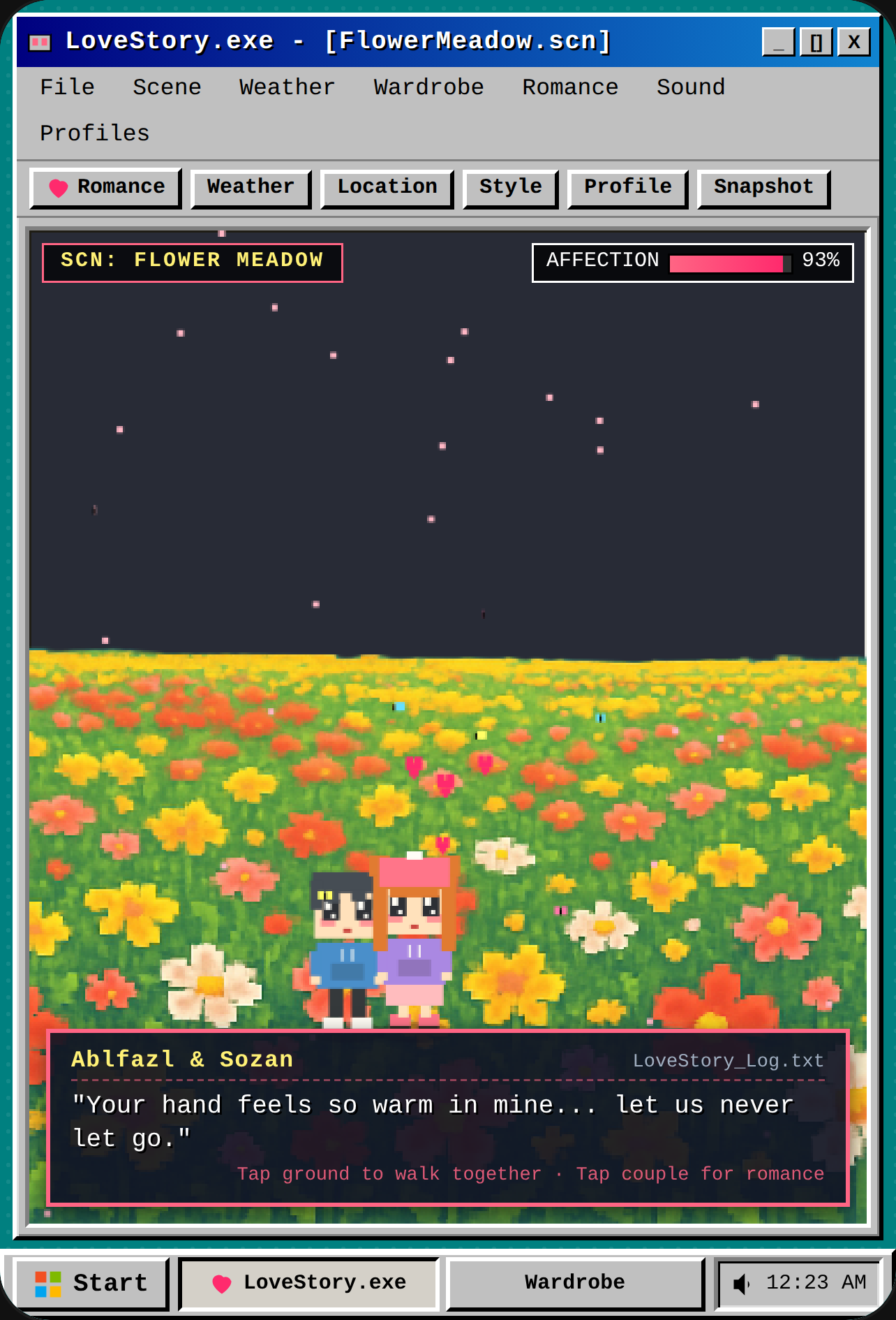 LoveStory.exe - Retro Pixel Romance cover
