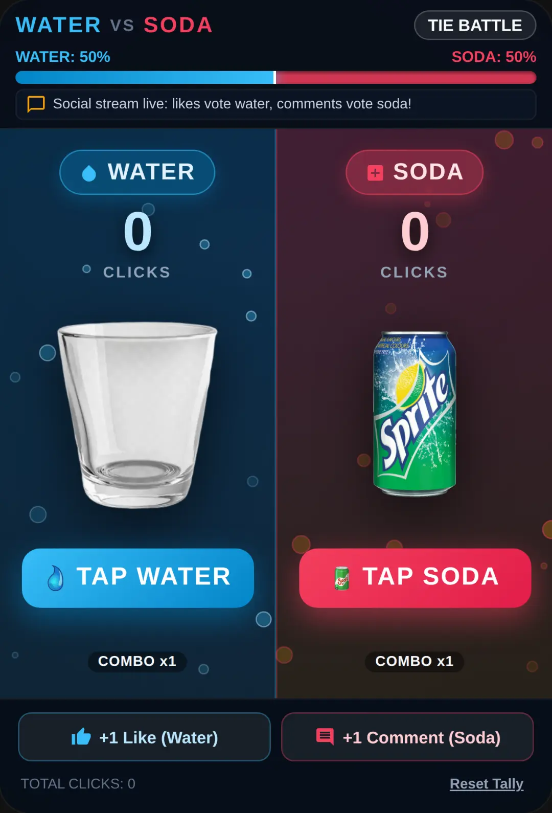 Water vs Soda - Dual Drink Battle cover