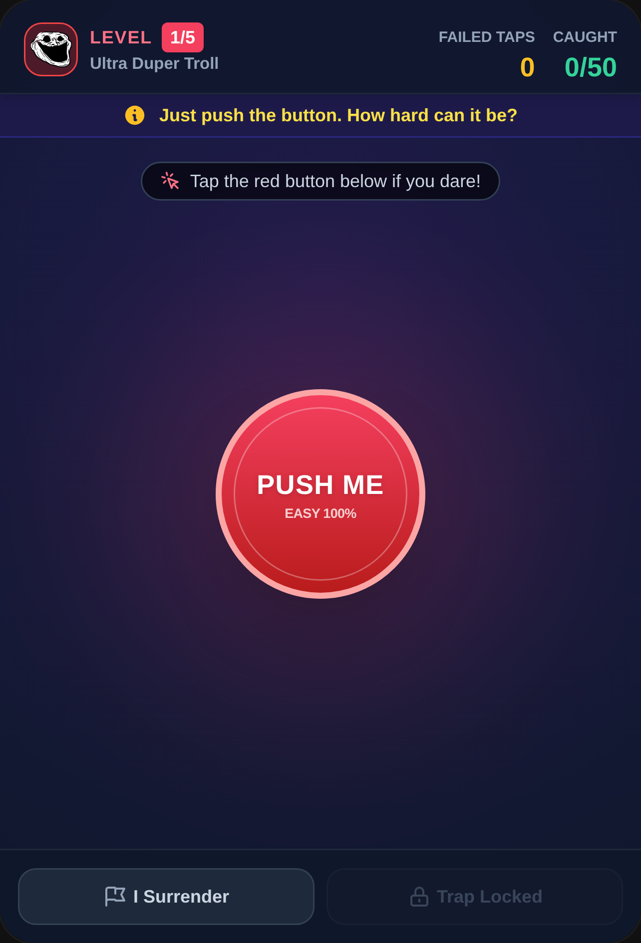 Impossible Troll Button cover