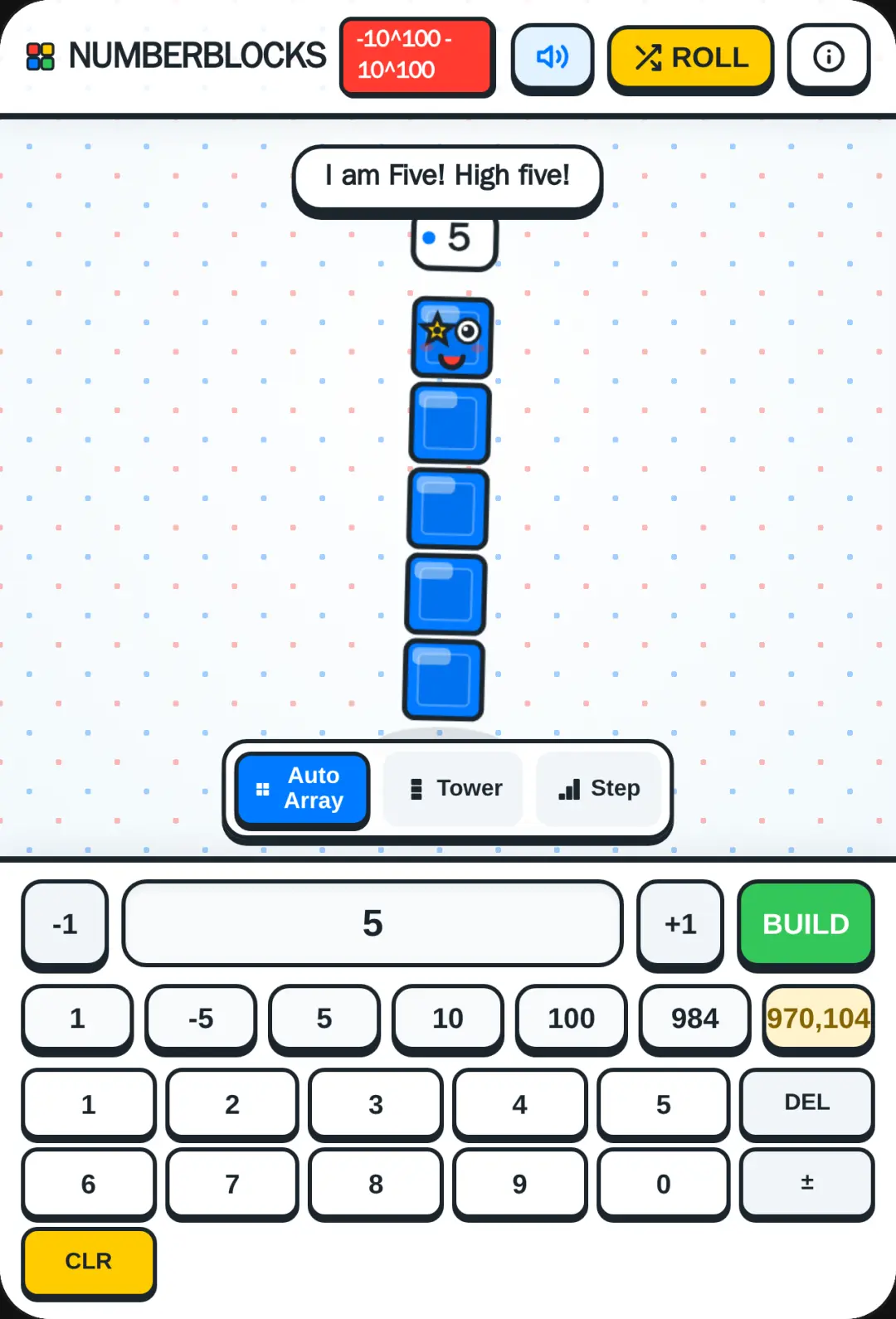Numberblocks Generator (-10^100 - 10^100) cover