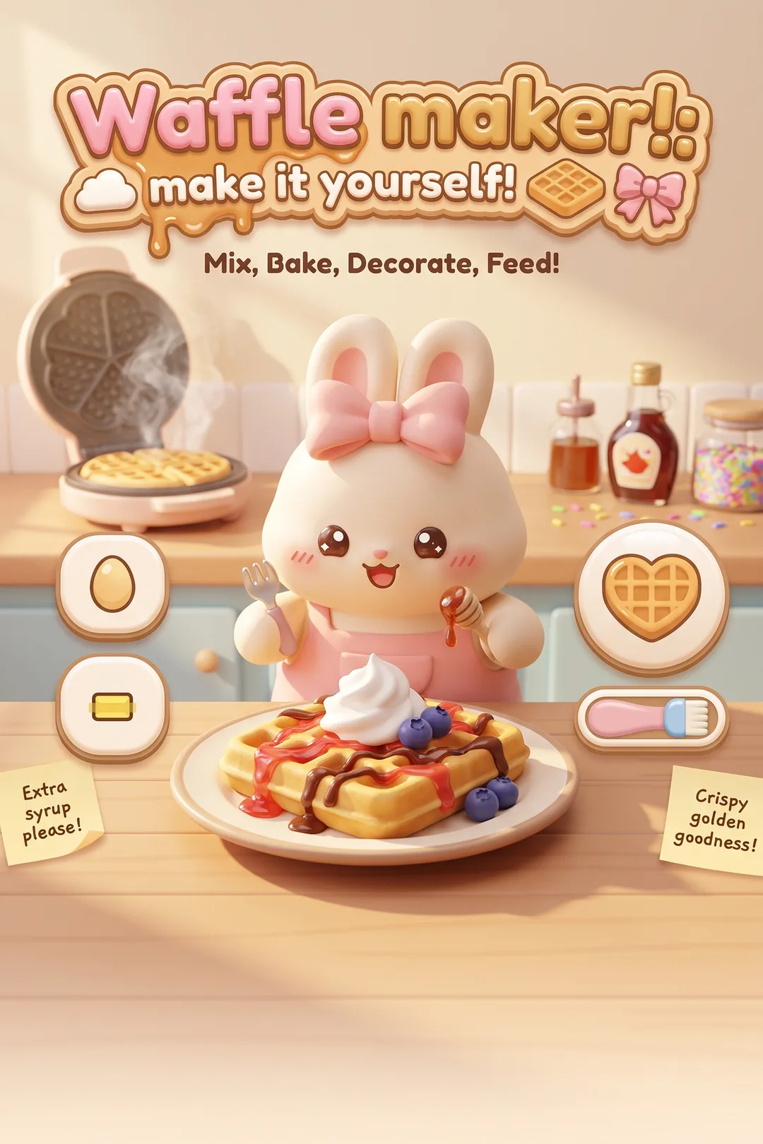 Waffle maker!: make it yourself!☁️🧇🎀
