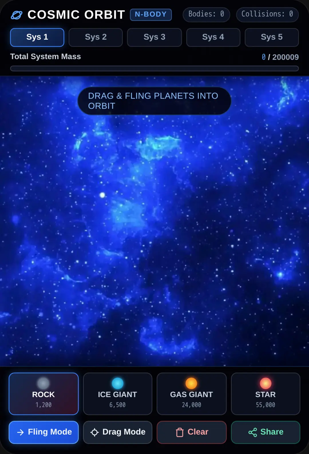 Cosmic Gravity Sandbox cover