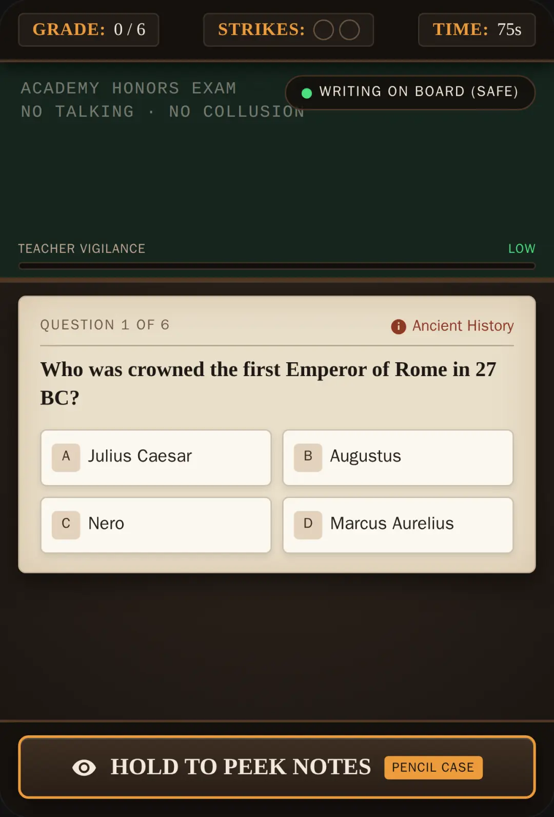 The Sneaky Exam: Academy Honors cover