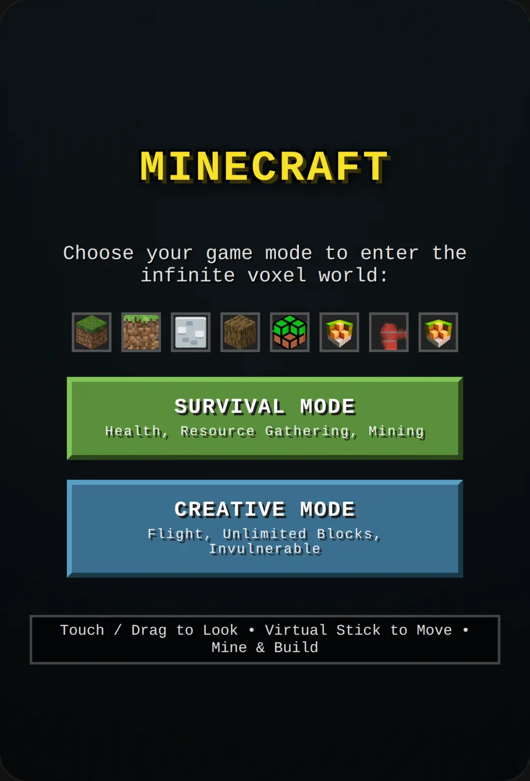 Minecraft Voxel Sandbox cover