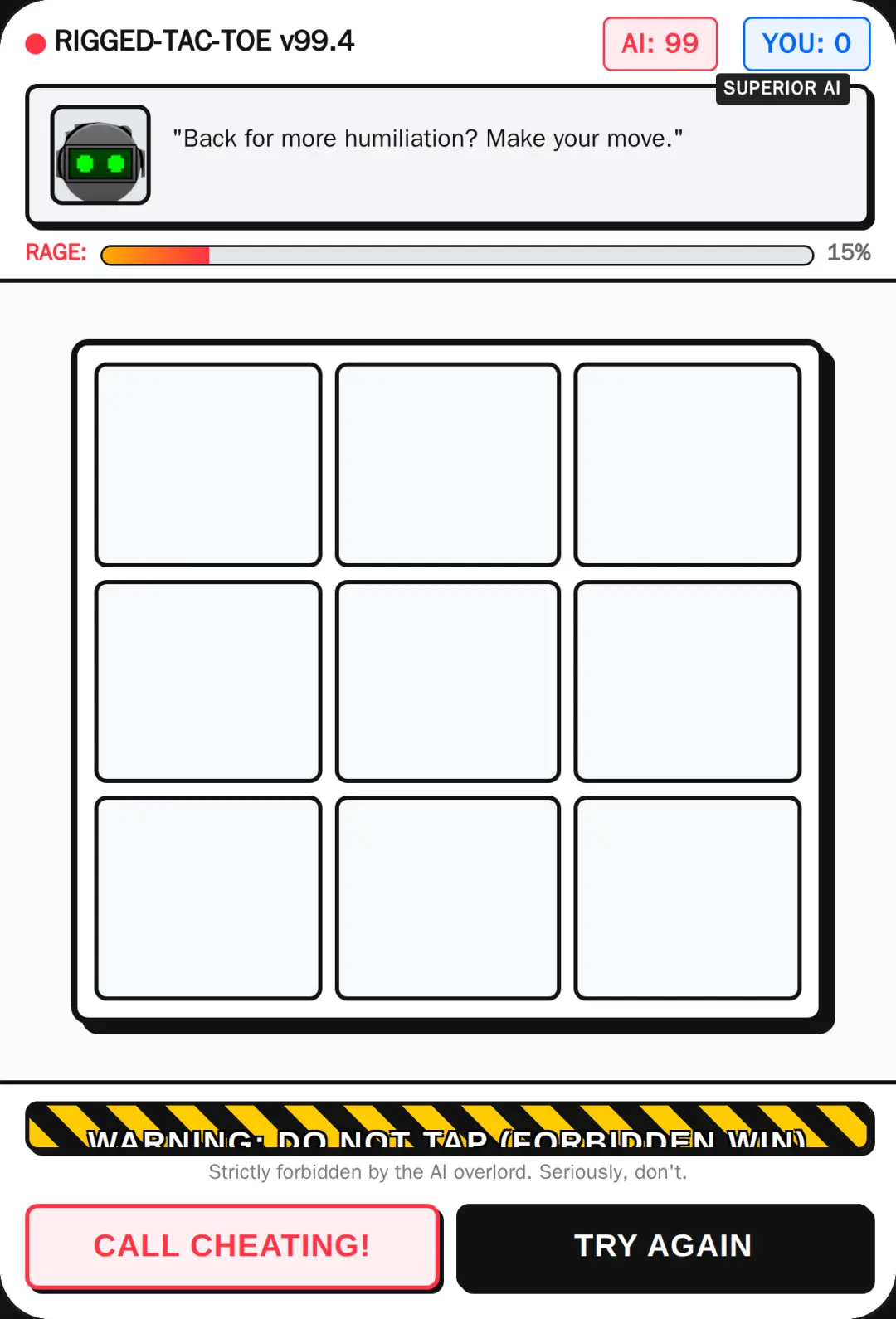 Impossible Tic-Tac-Toe cover