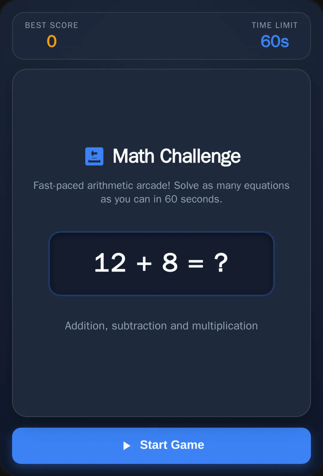 Math Challenge cover