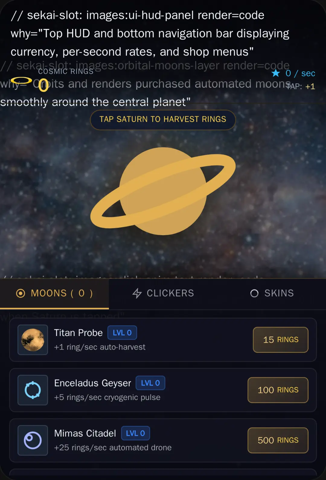 Saturn Cosmic Clicker cover