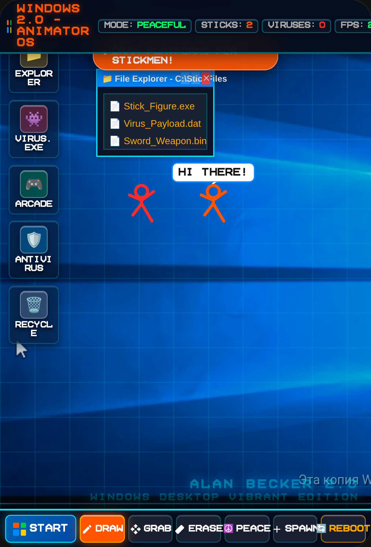 Alan Becker 2.0 - Windows Stick Sandbox cover