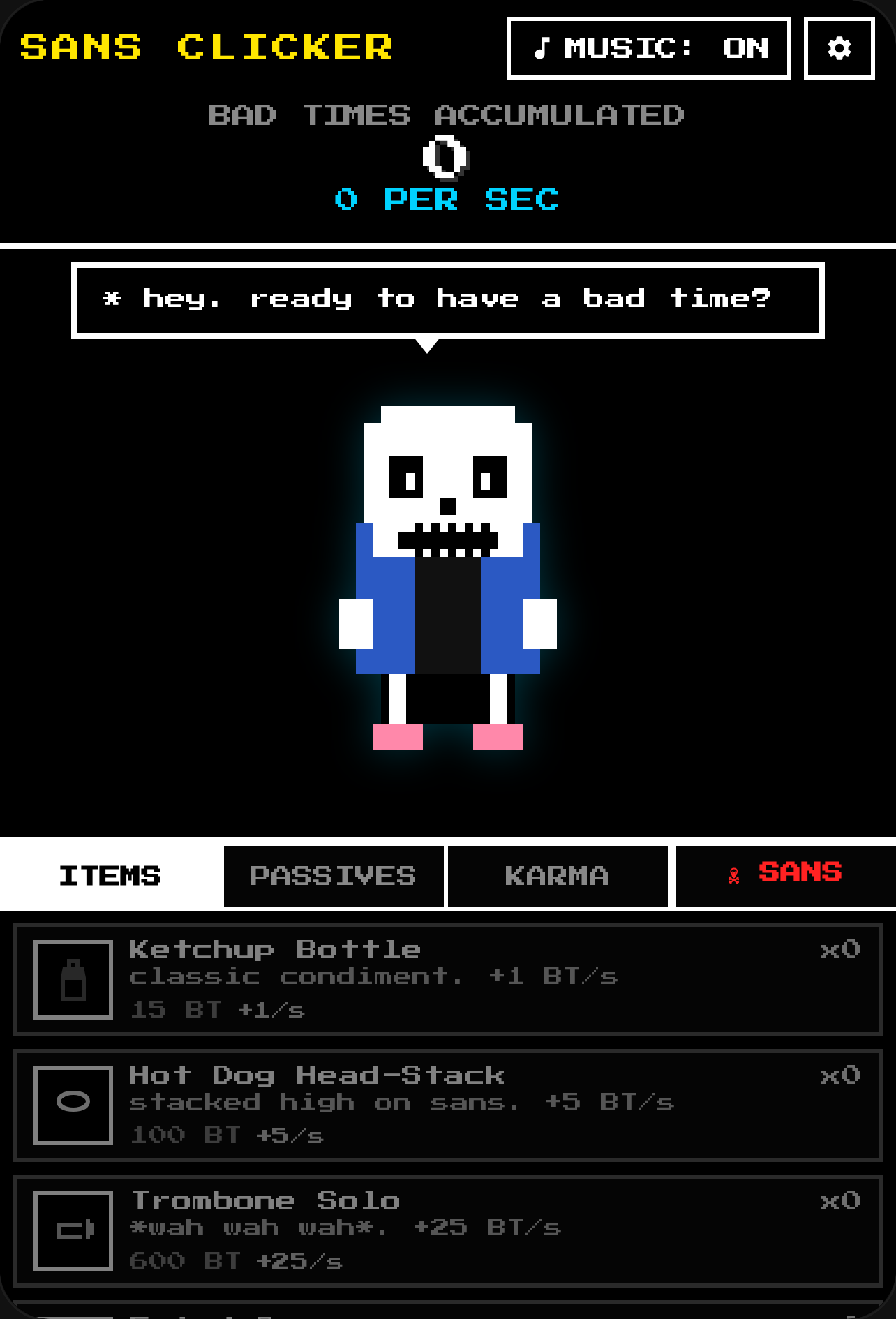 Sans Clicker - Bad Times Idle cover
