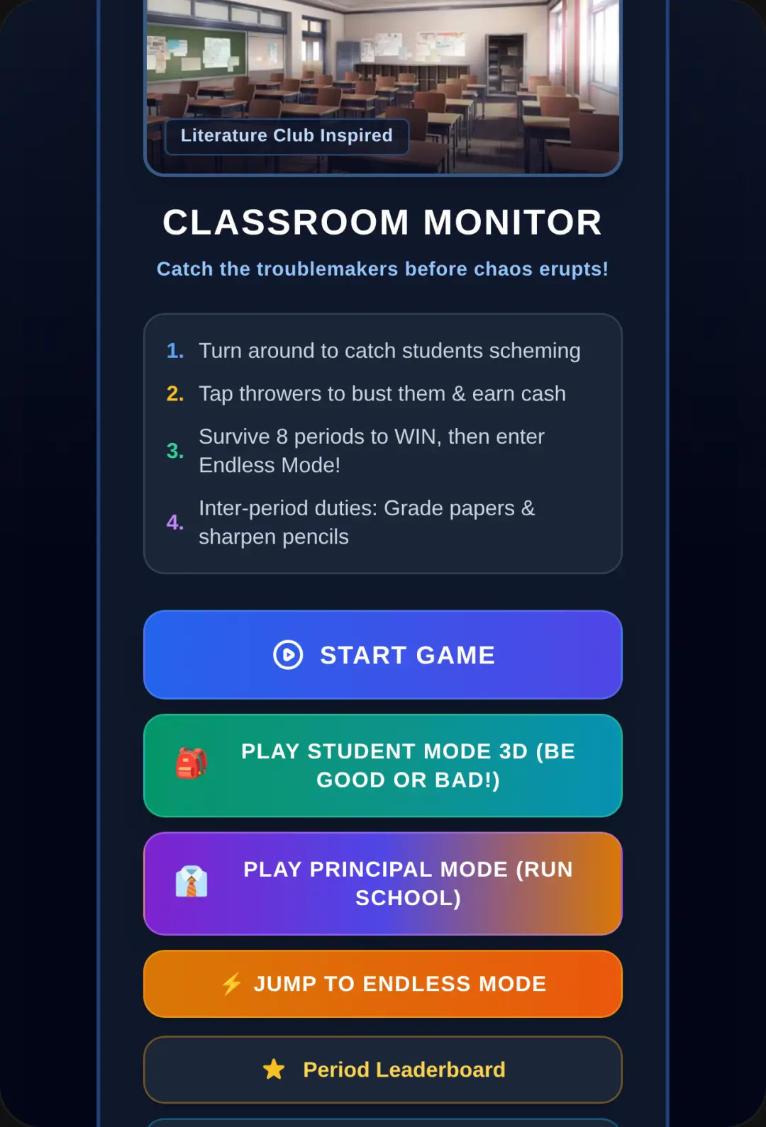 Classroom Monitor 3D, Be Teacher, Student, and Principal! cover