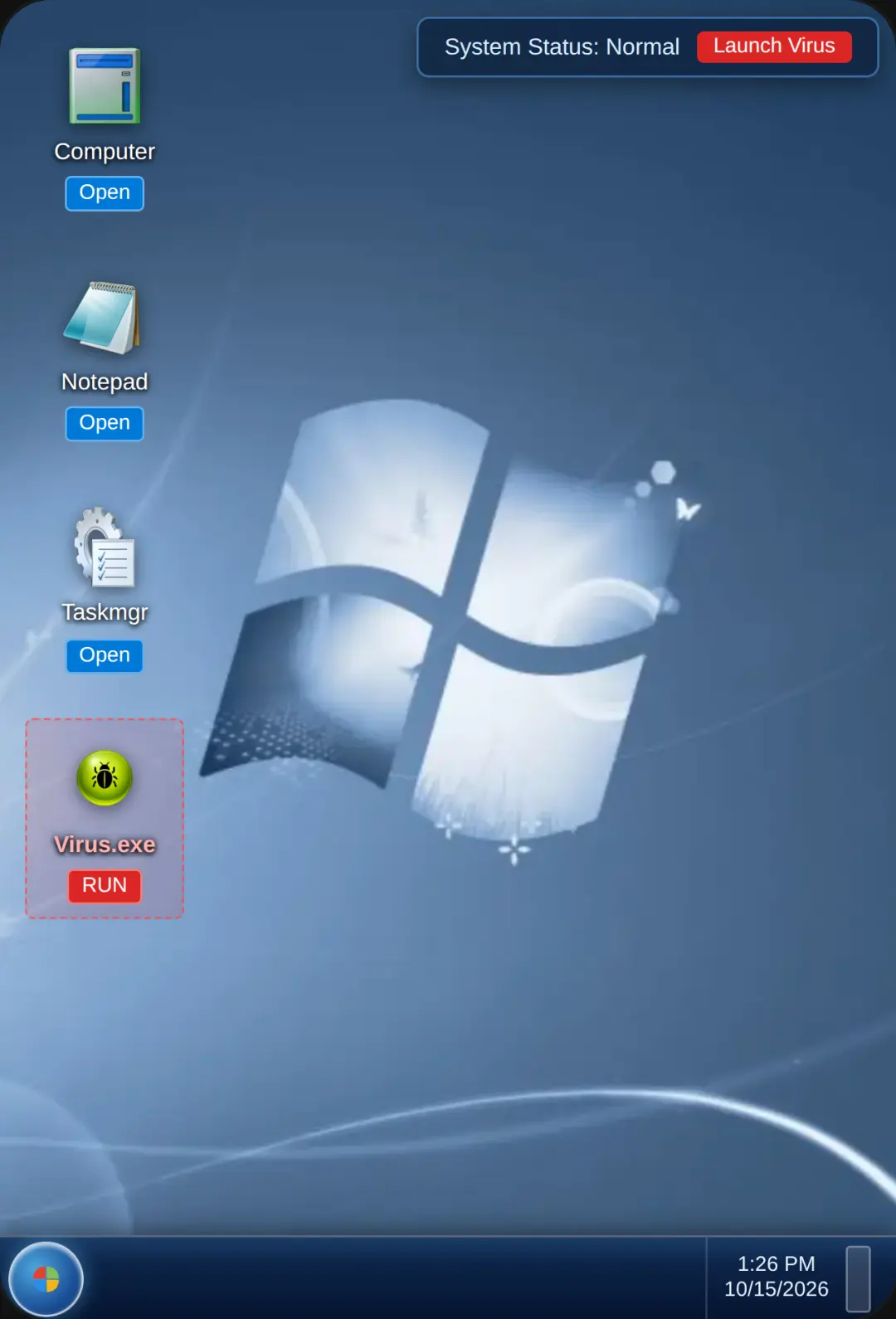 Windows 7 PC Simulator - Virus Edition cover