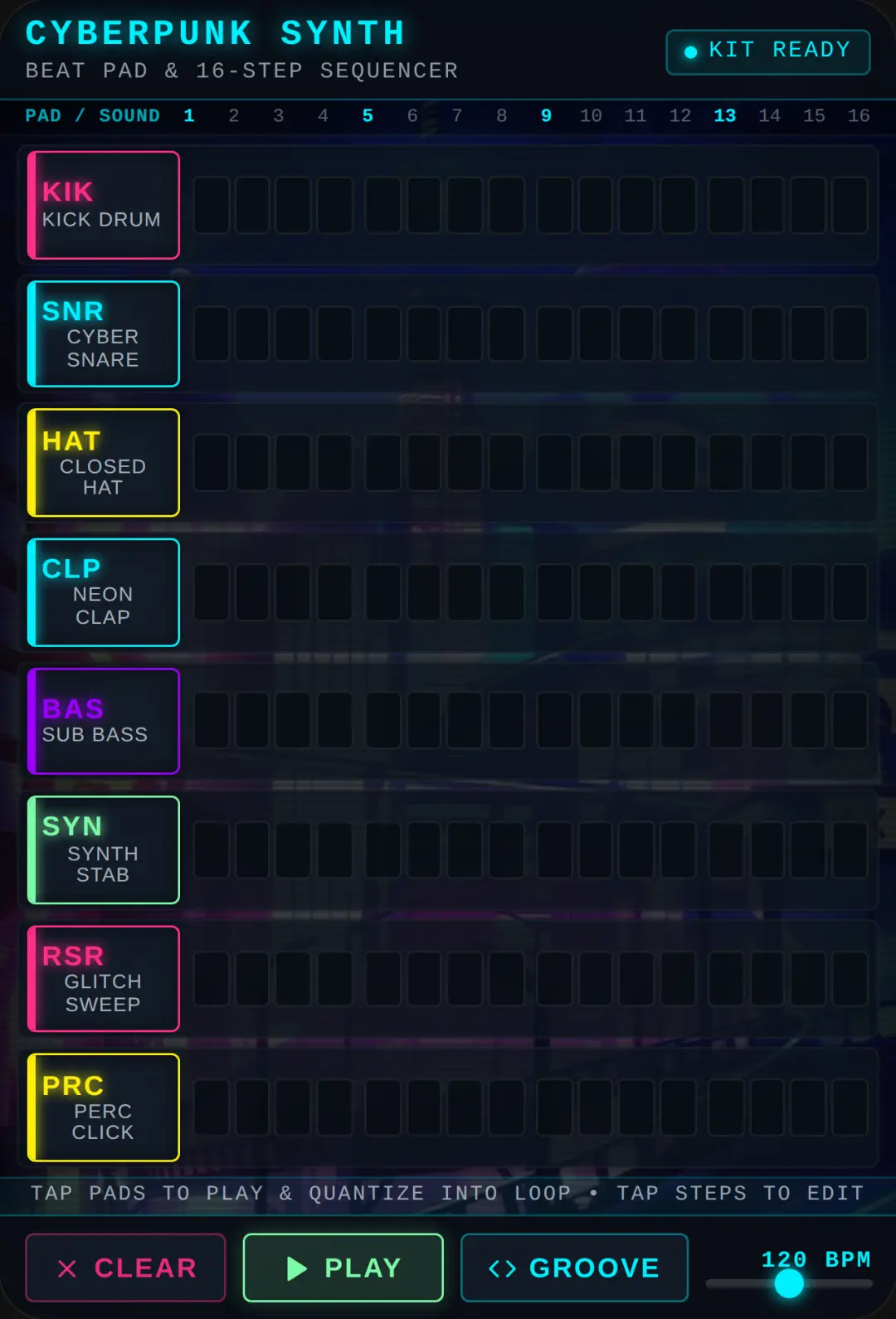 Cyberpunk Synth Beat Pad cover