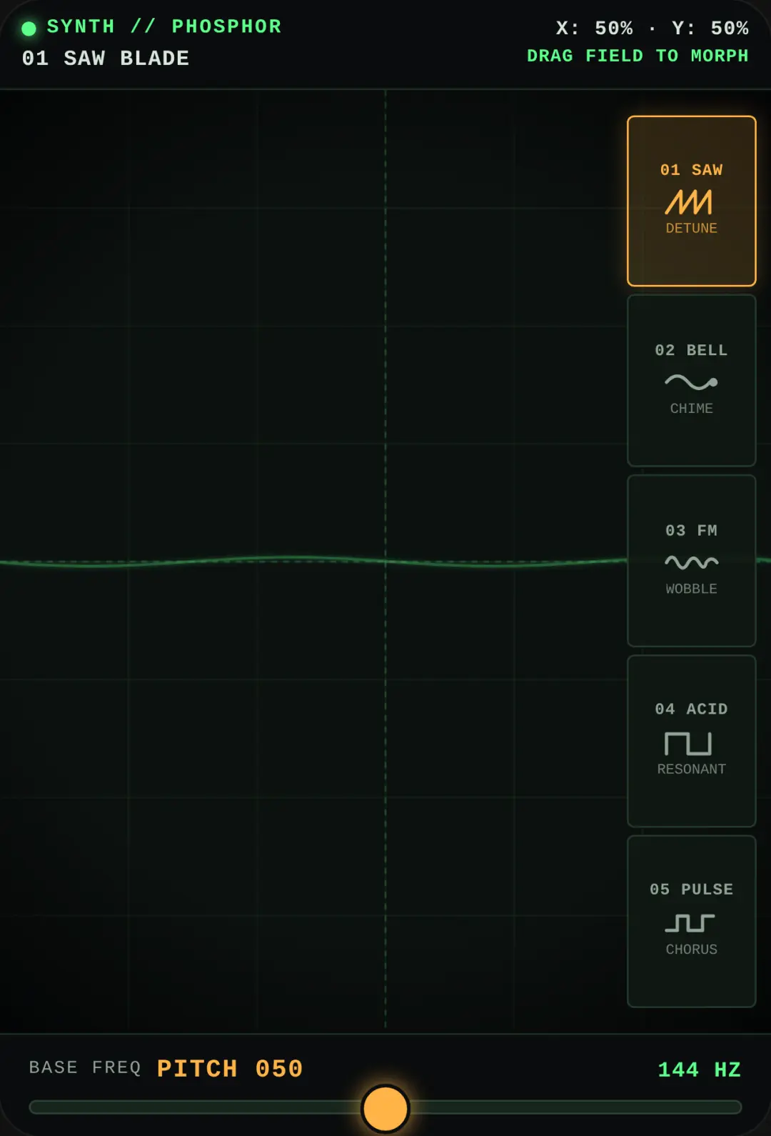 Phosphor XY Synthesizer cover