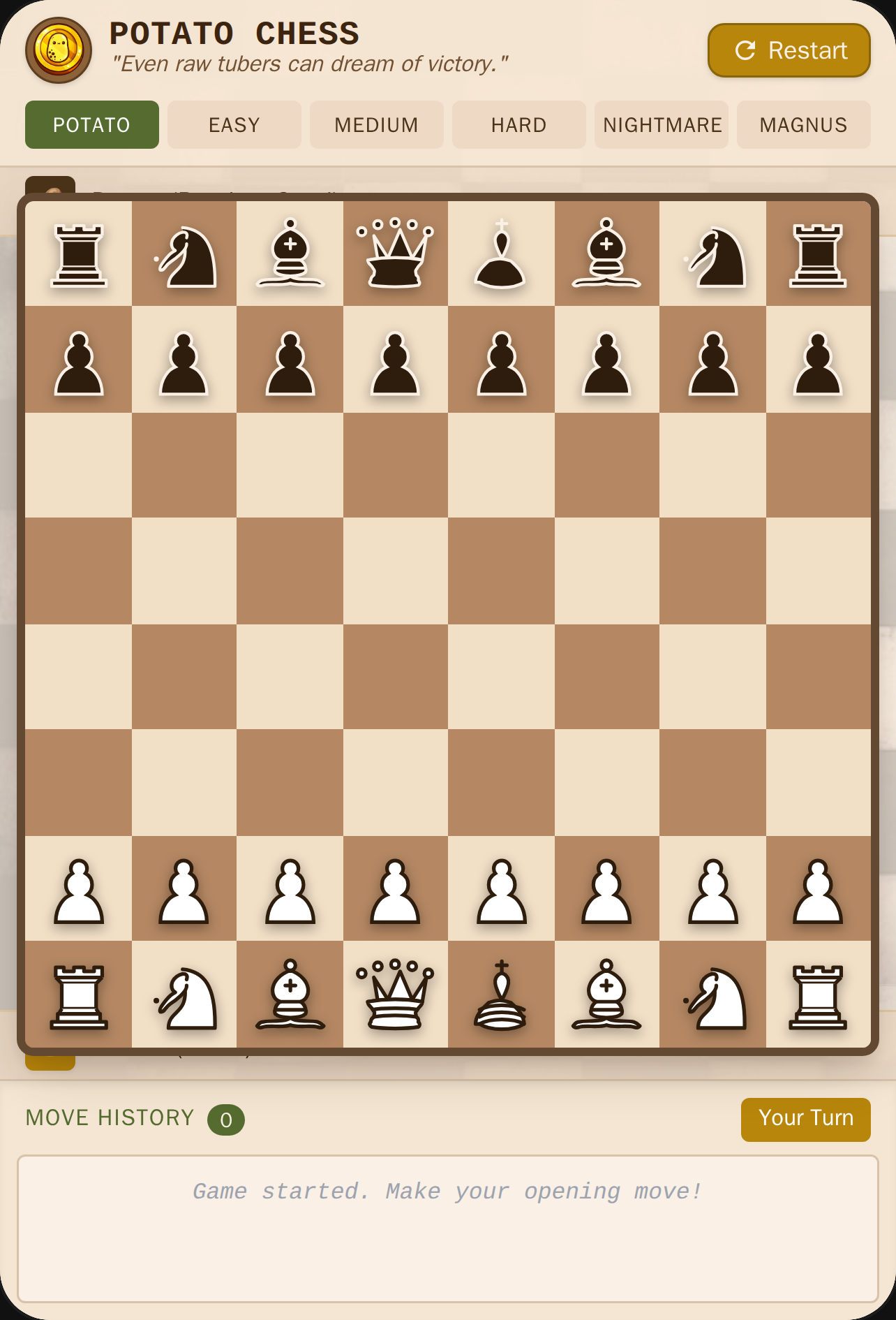 Mr potatoes chess cover