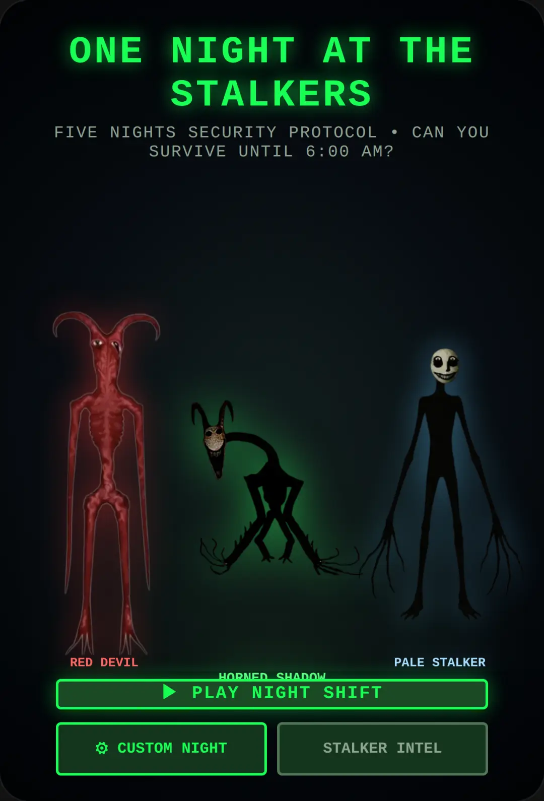 One Night at the Stalkers cover
