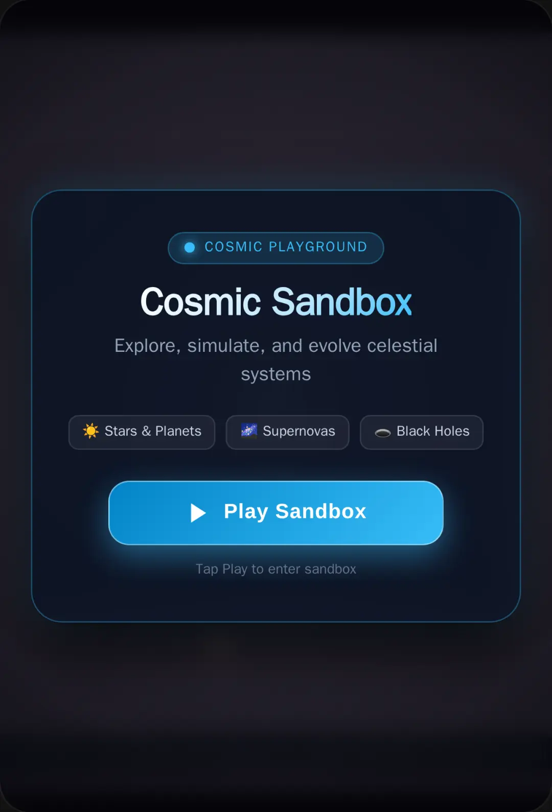 Space Sandbox [LAST UPDATE] cover