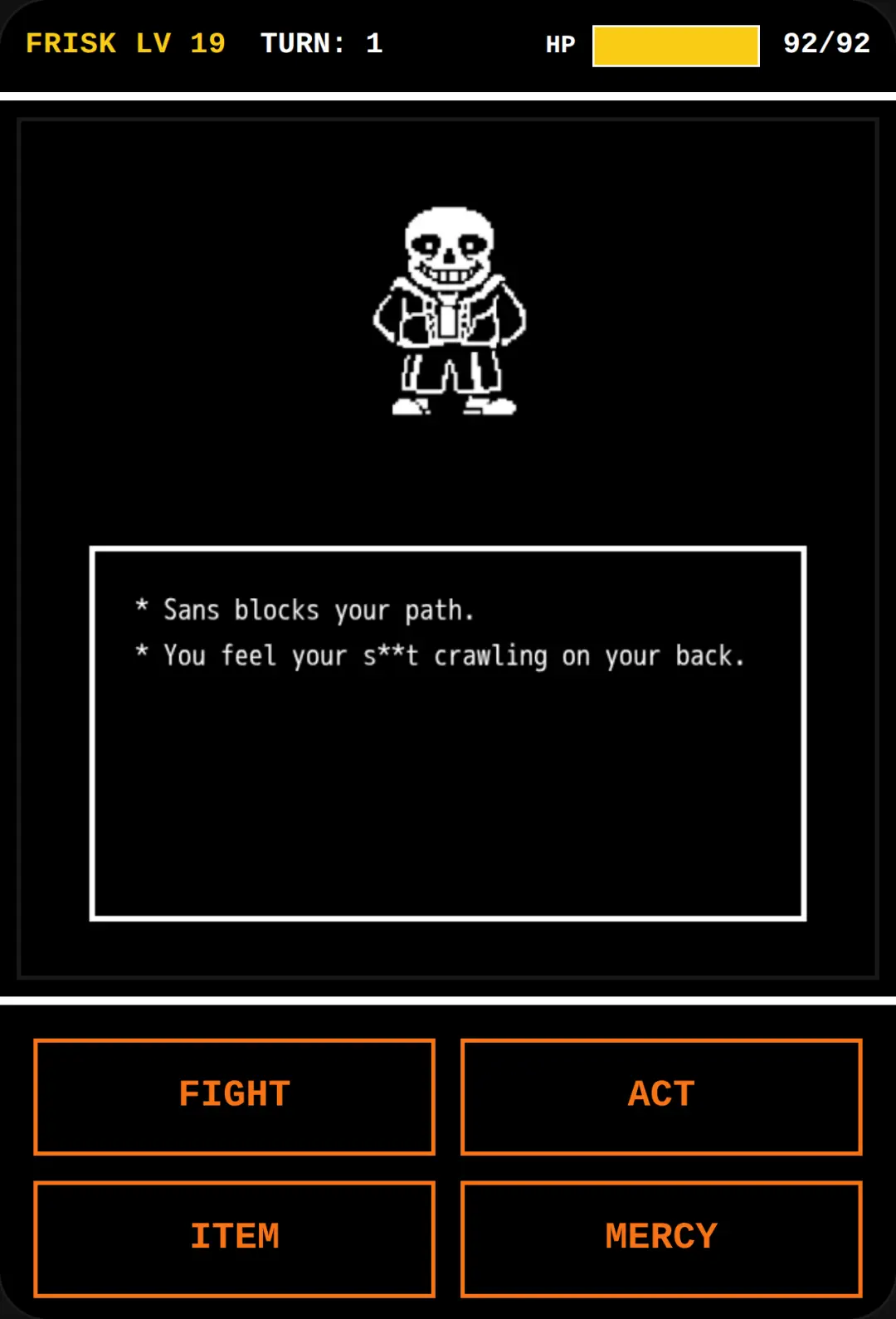 Undertale Sans Boss Fight (edit if you like but do not add any slop but try adding some detail) cover