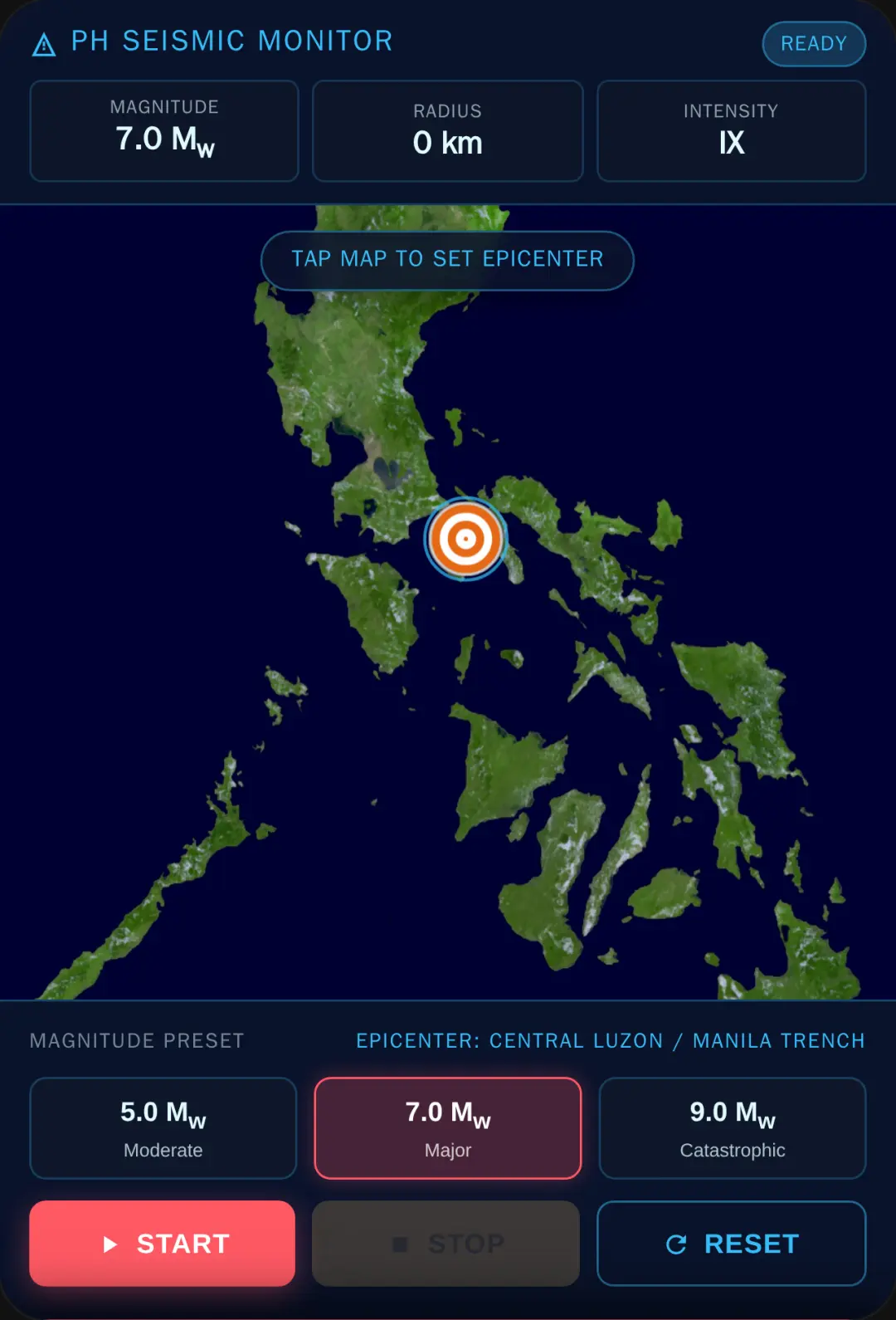Philippines Earthquake Simulator cover