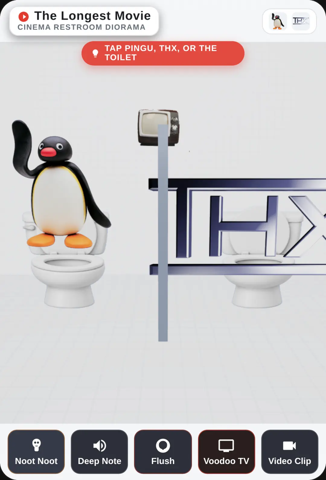 Pingu & THX Bathroom Diorama cover