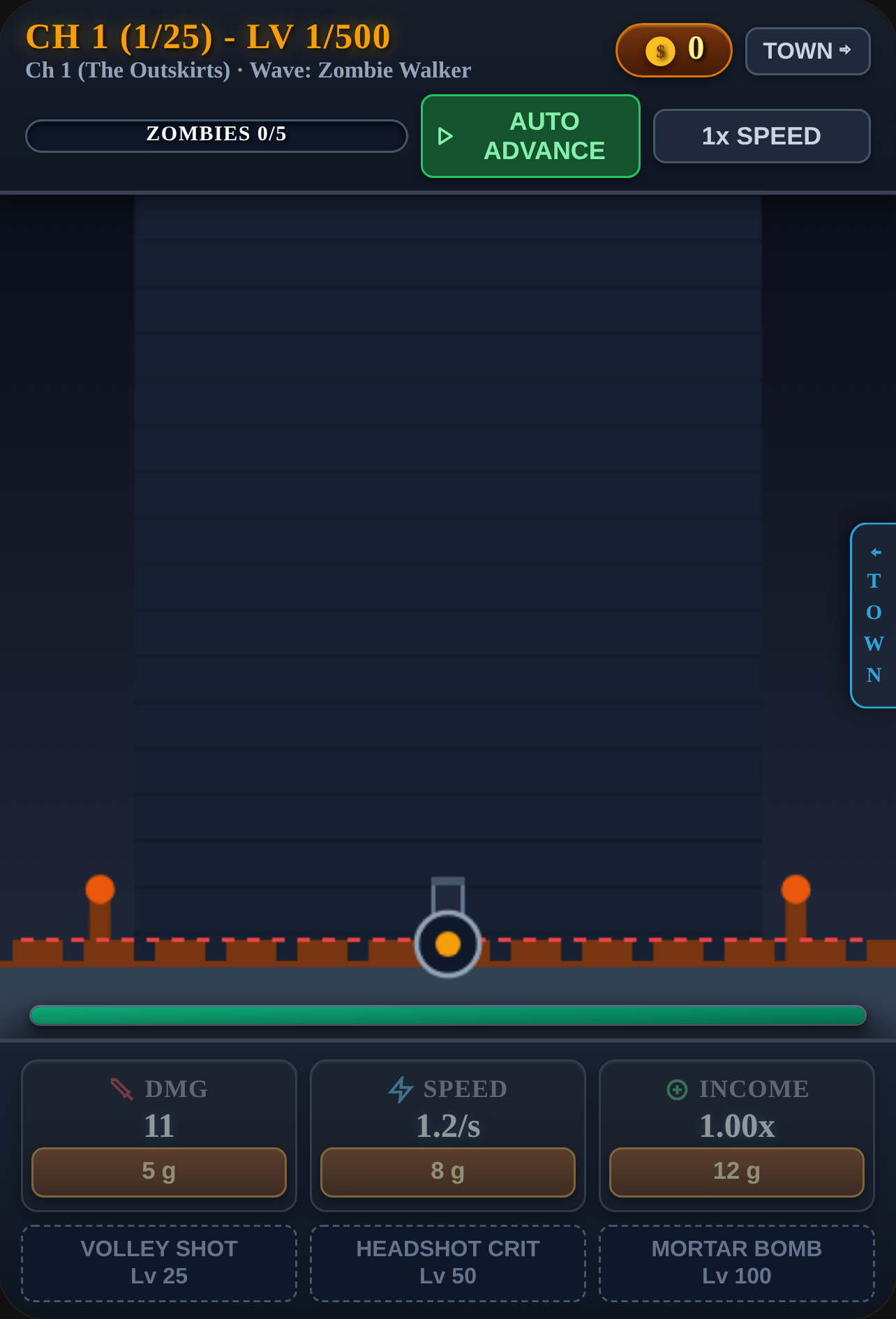 Town Defense: Zombies Lv 1 to 500 cover