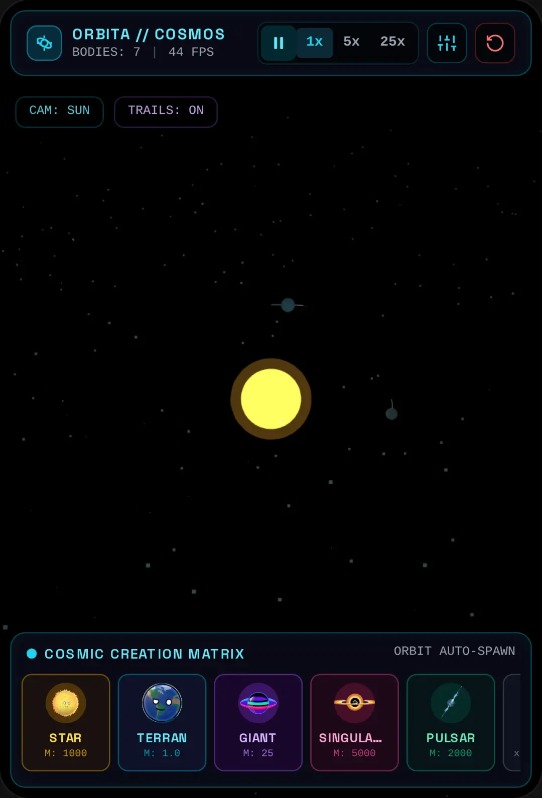 ORBITA // 3D Cosmos Gravity Simulator cover