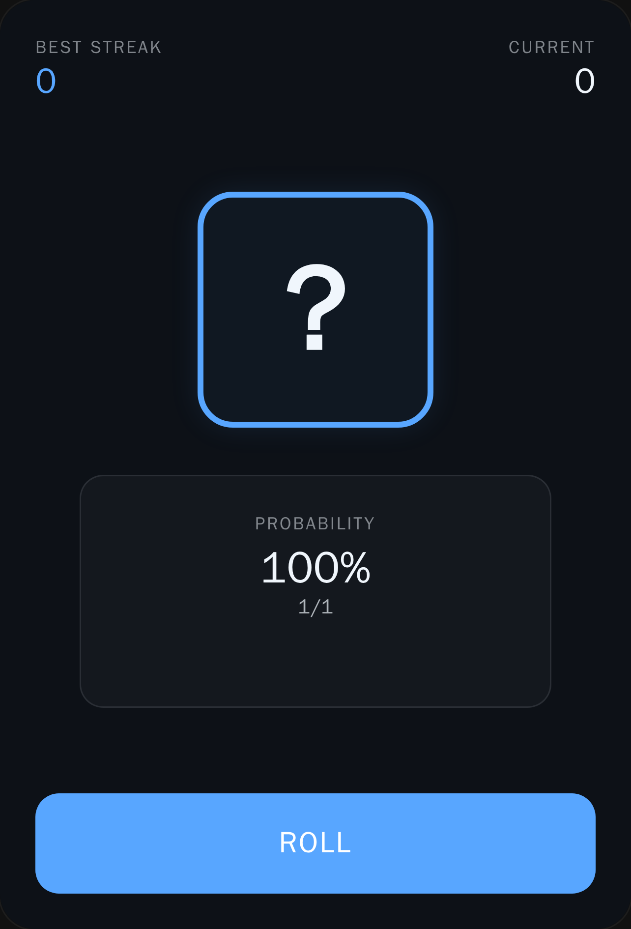 50/50 chances! you need a 1/16k chance of it repeating to win! cover