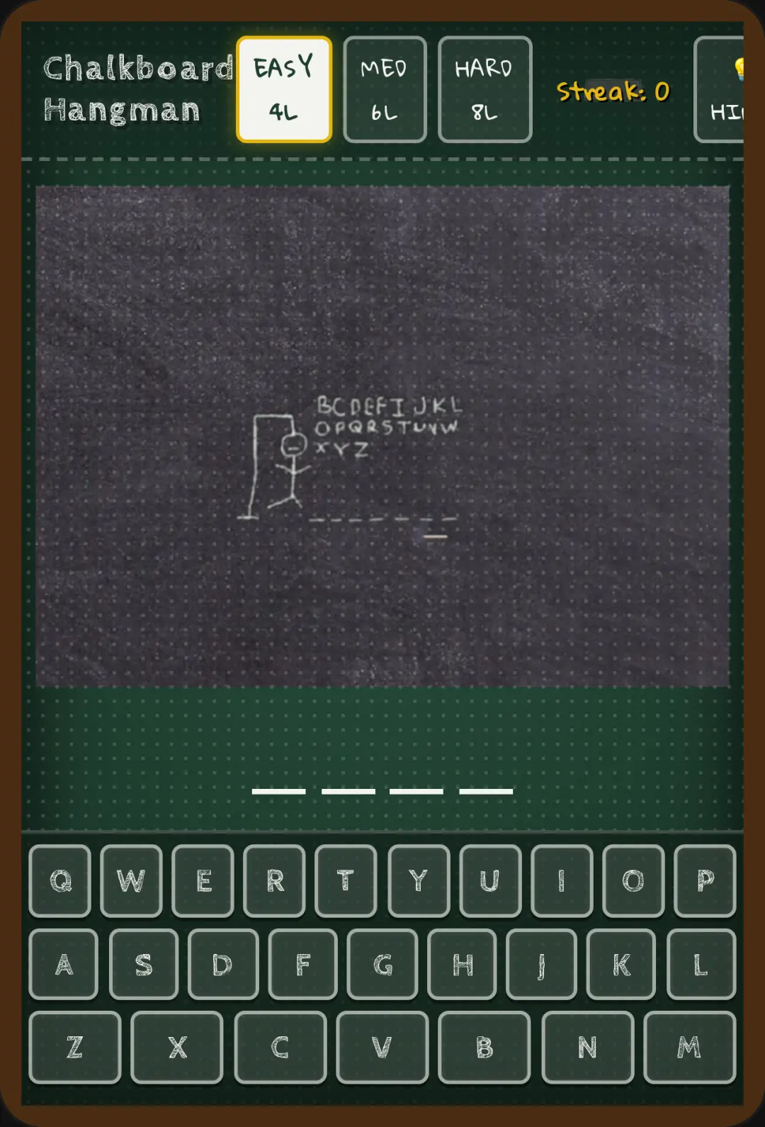 Chalkboard Hangman cover