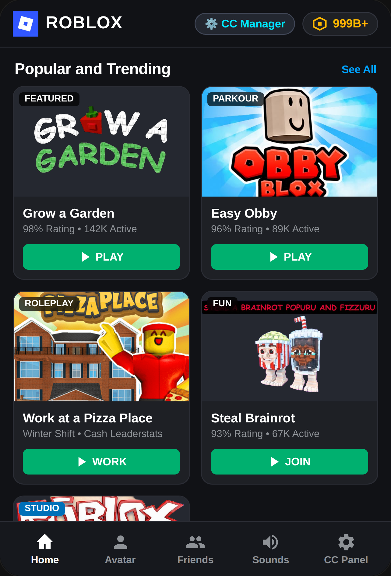 Roblox Hub - Discover and Play cover