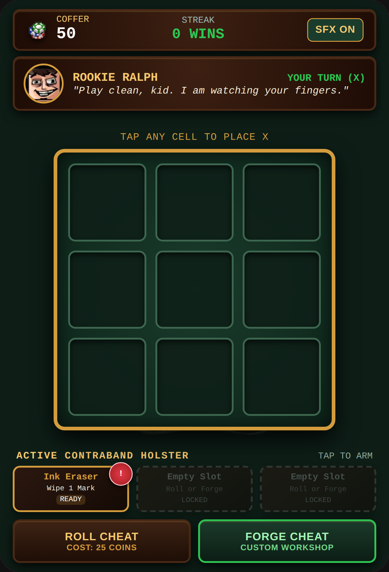 Contraband Tic-Tac-Toe cover