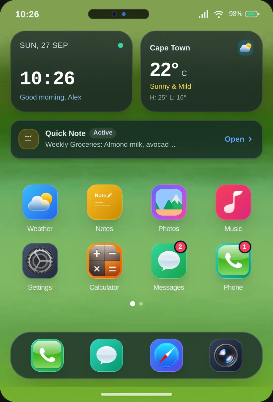 Home Screen cover